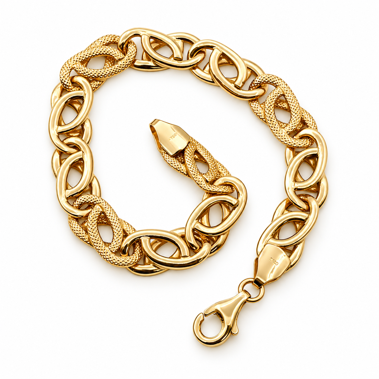 Bracciale - 18 carati Oro giallo- Handmade - Made in Italy