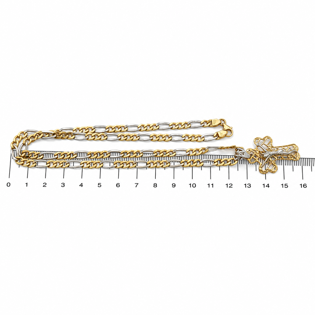 Collana con ciondolo - 18 carati Oro giallo, Oro bianco - Made in Italy - HandMade