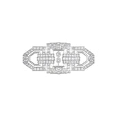 Spilla - 18 carati Oro bianco - 6.40ct. tw. Diamante (Naturale)