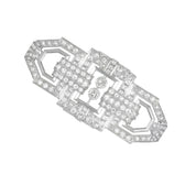 Spilla - 18 carati Oro bianco - 6.40ct. tw. Diamante (Naturale)