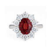 Anello - 18 carati Oro bianco - 3.30ct. tw. Tormalina - Diamante