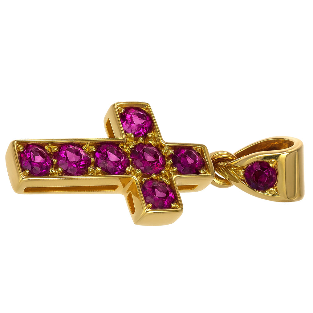 Ciondolo - 18 carati Oro giallo - 0.56ct. tw. Rubino