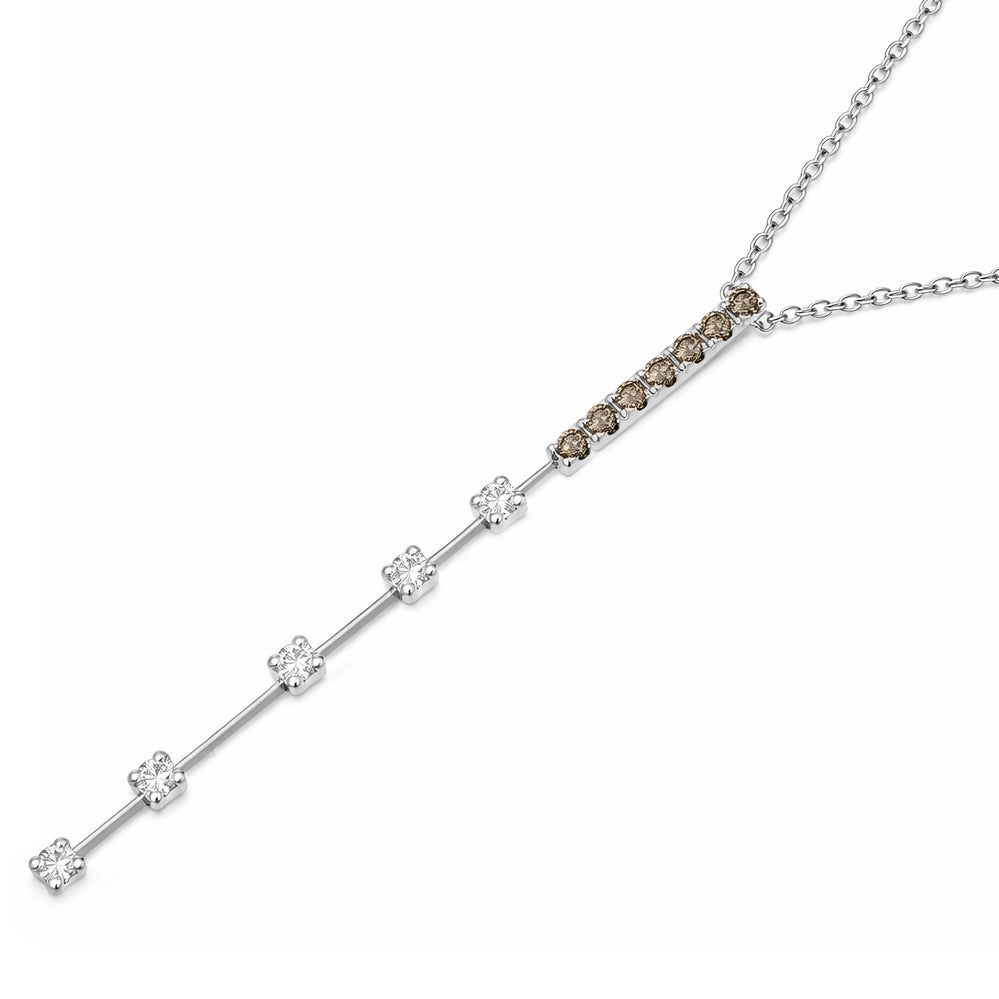 Collana - 18 carati Oro bianco - 0.315ct. tw. Diamante (Naturale) - Diamante