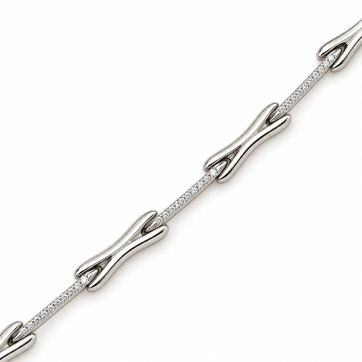 Bracciale - 18 carati Oro bianco - 0.30ct. tw. Diamante (Naturale) - Made in Italy - HandMade