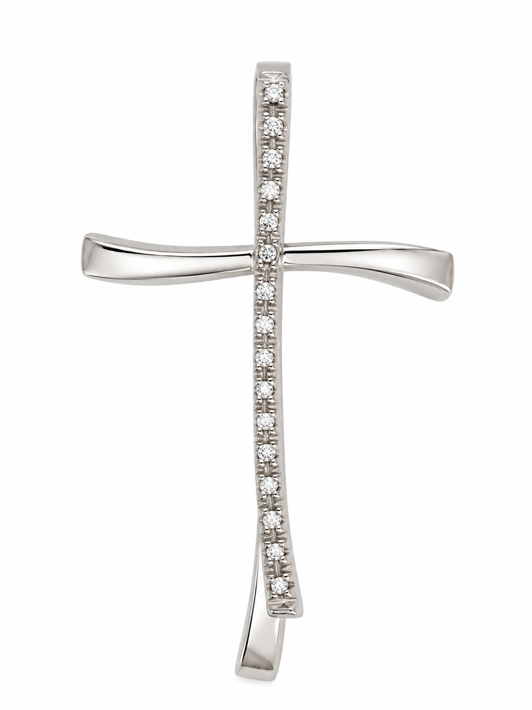 Ciondolo - 18 carati Oro bianco - 0.25ct. tw. Diamante (Naturale) - Made in Italy - HandMade
