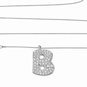 Collana con ciondolo - 18 carati Oro bianco - 0.44ct. tw. Diamante (Naturale) - Made in Italy - Handmade