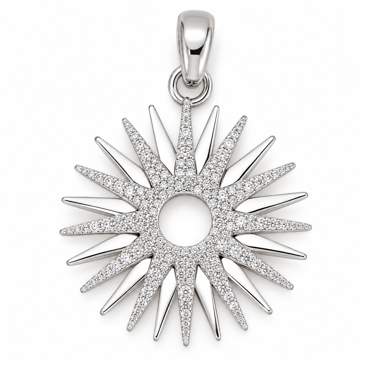 Ciondolo - 18 carati Oro bianco - Made in Italy - HandMade