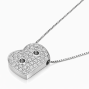 Collana con ciondolo - 18 carati Oro bianco - 0.44ct. tw. Diamante (Naturale) - Made in Italy - Handmade