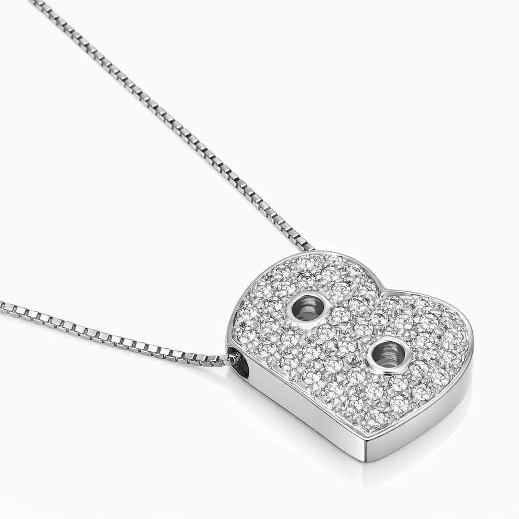 Collana con ciondolo - 18 carati Oro bianco - 0.44ct. tw. Diamante (Naturale) - Made in Italy - Handmade