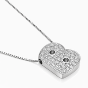 Collana con ciondolo - 18 carati Oro bianco - 0.44ct. tw. Diamante (Naturale) - Made in Italy - Handmade
