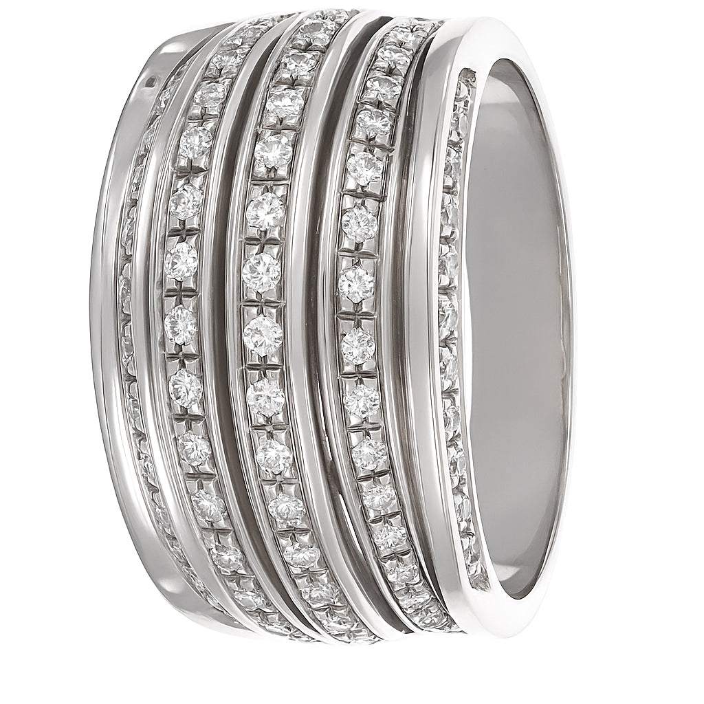 Anello - 18 carati Oro bianco - 0.52ct. tw. Diamante (Naturale)