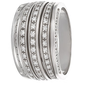 Anello - 18 carati Oro bianco - 0.52ct. tw. Diamante (Naturale)