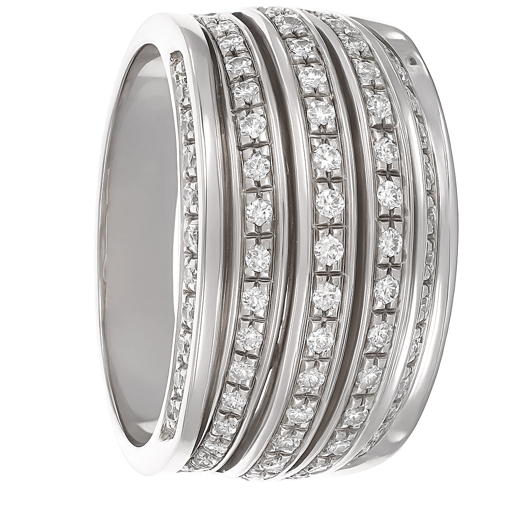 Anello - 18 carati Oro bianco - 0.52ct. tw. Diamante (Naturale)