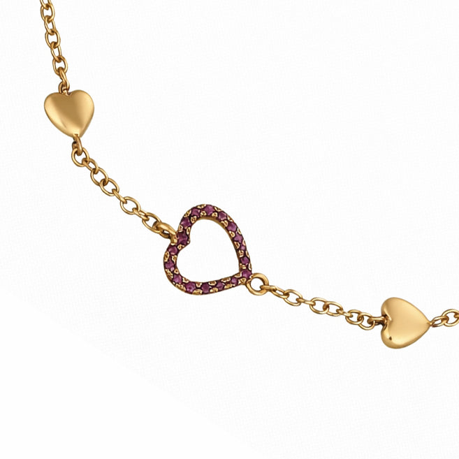 Bracciale - 18 carati Oro giallo - 0.16ct. tw. Rubino