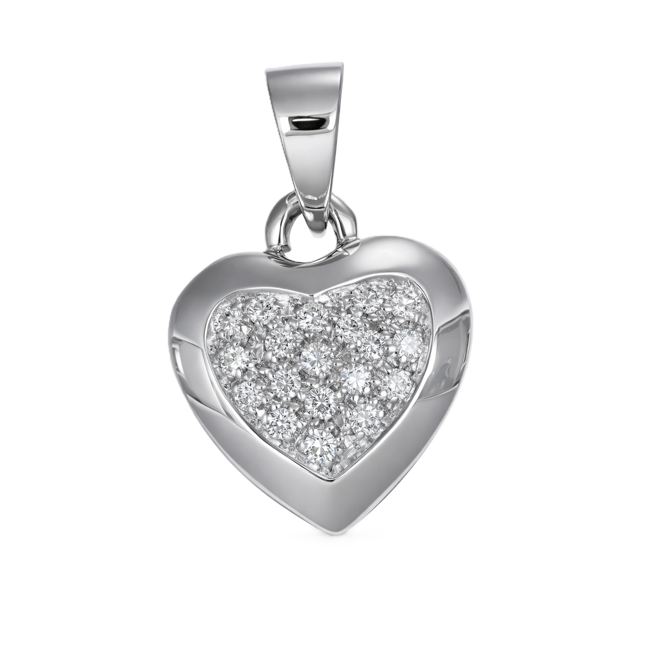 Ciondolo - 18 carati Oro bianco - 0.18ct. tw. Diamante