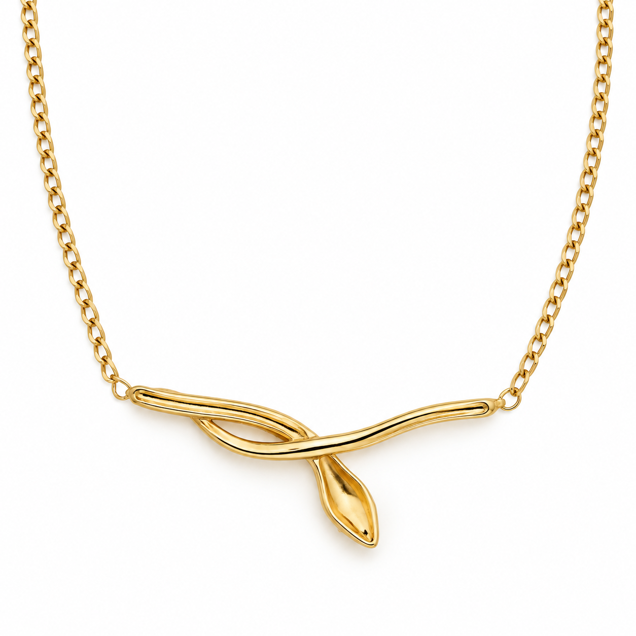 Collana - 18 carati Oro giallo Rubino - Made in Italy - Handmade