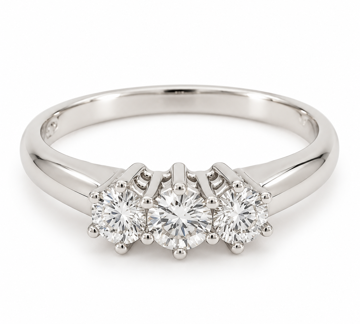 Anello - 18 carati Oro bianco - 0.51ct. tw. Diamante (Naturale) - Made in Italy - Handmade