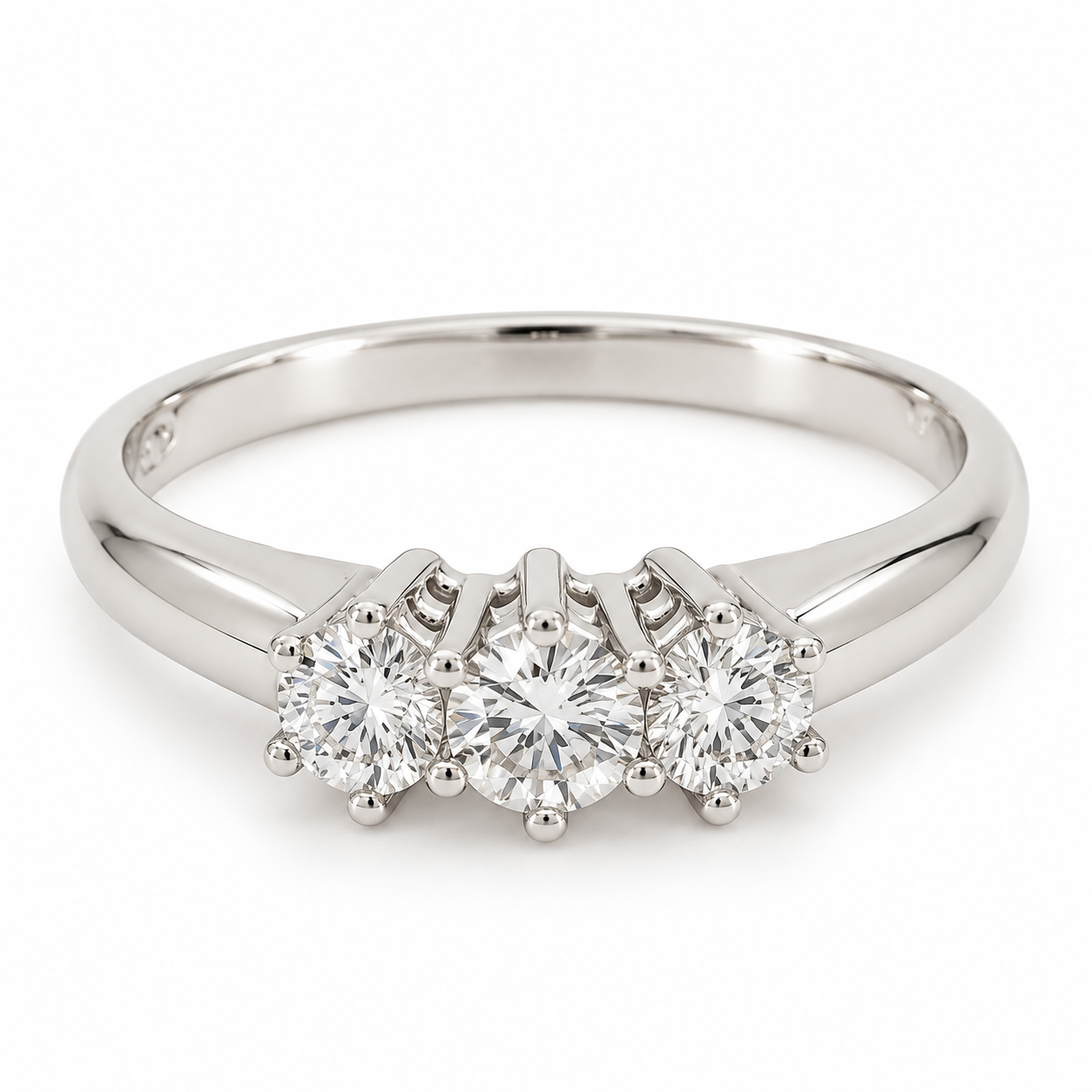 Anello - 18 carati Oro bianco - 0.51ct. tw. Diamante (Naturale) - Made in Italy - Handmade