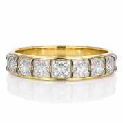 Anello - 18 carati Oro giallo, Oro bianco - 0.63ct. tw. Diamante (Naturale)