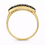 Anello - 18 carati Oro giallo - 1.25ct. tw. Topazio - Diamante - Made in Italy - Handmade