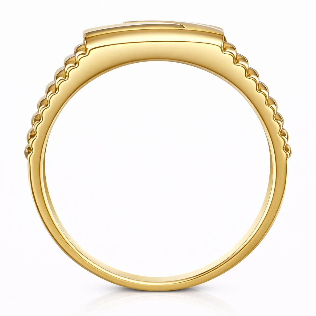 Anello - 18 carati Oro giallo, Oro bianco - 0.08ct. tw. Diamante (Naturale)