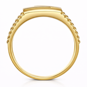 Anello - 18 carati Oro giallo, Oro bianco - 0.08ct. tw. Diamante (Naturale)