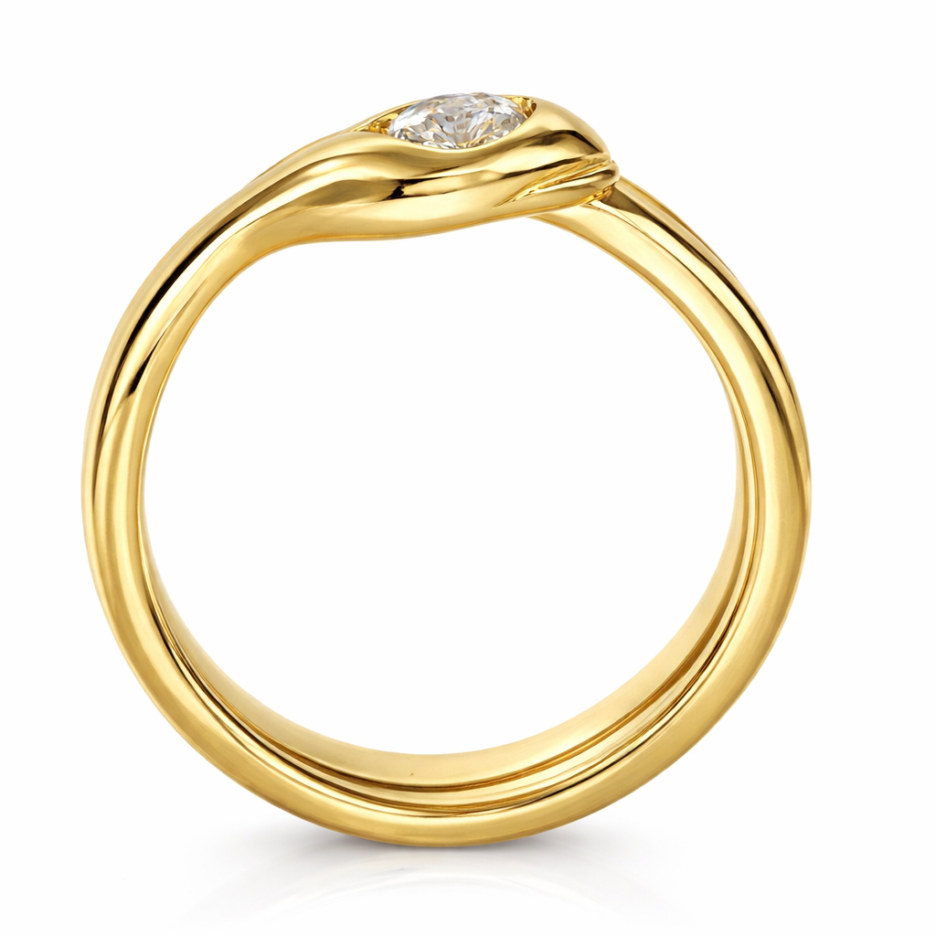 Anello - 18 carati Oro giallo - 0.25ct. tw. Diamante (Naturale)