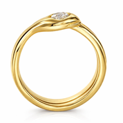 Anello - 18 carati Oro giallo - 0.25ct. tw. Diamante (Naturale)