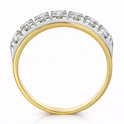 Anello - 18 carati Oro giallo, Oro bianco - 0.63ct. tw. Diamante (Naturale)