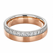 Anello - 18 carati Oro bianco, Oro rosa - 0.40ct. tw. Diamante (Naturale)