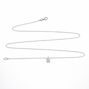 Collana con ciondolo - 18 carati Oro bianco - 0.18ct. tw. Diamante (Naturale)