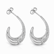 Orecchini - 18 carati Oro bianco - 1.312ct. tw. Diamante (Naturale)