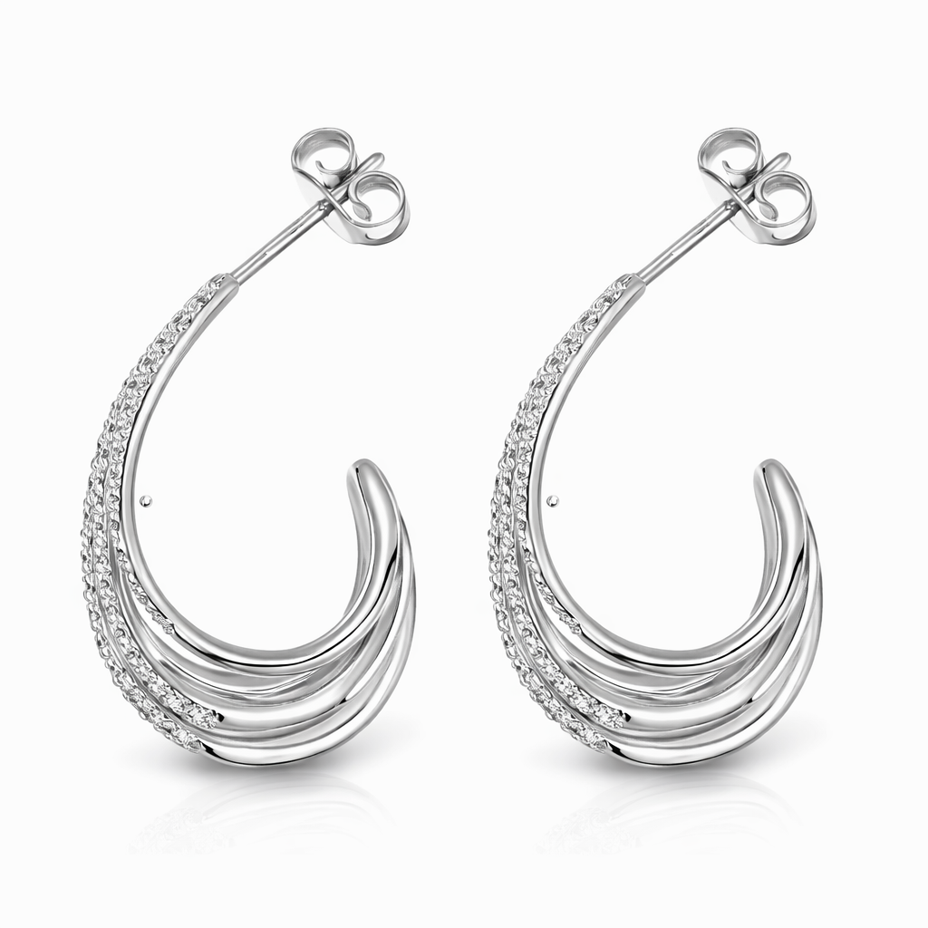 Orecchini - 18 carati Oro bianco - 1.312ct. tw. Diamante (Naturale)