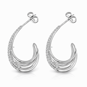 Orecchini - 18 carati Oro bianco - 1.312ct. tw. Diamante (Naturale)