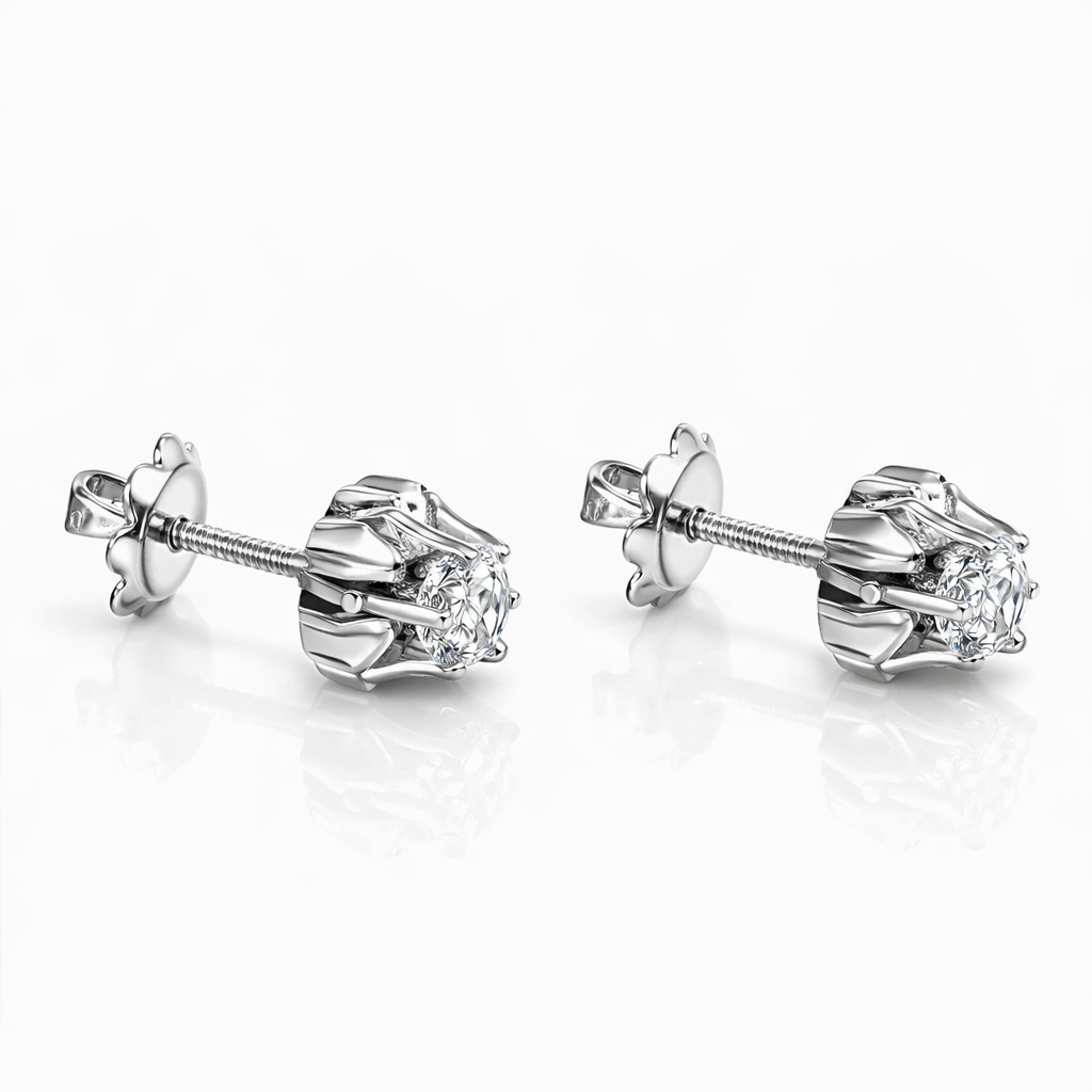Orecchini - 18 carati Oro bianco - 0.46ct. tw. Diamante (Naturale)