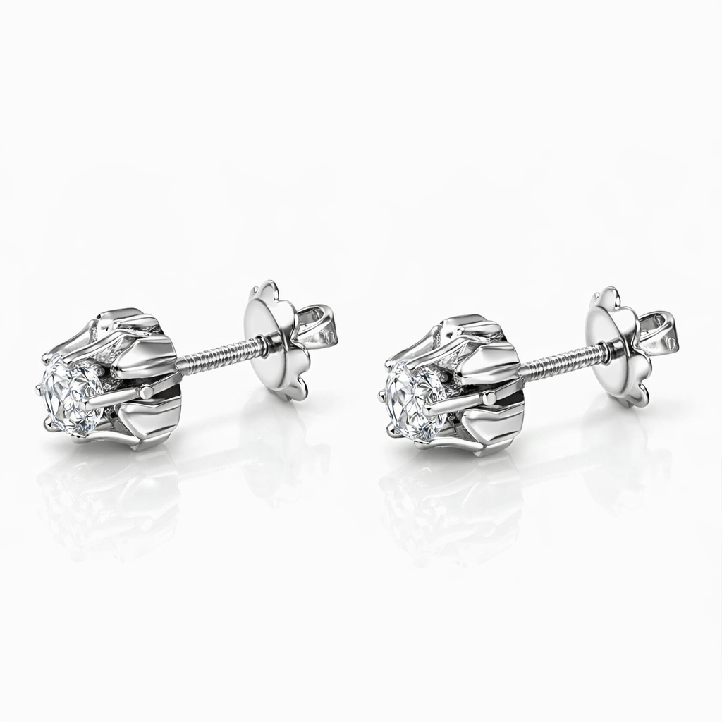 Orecchini - 18 carati Oro bianco - 0.46ct. tw. Diamante (Naturale)