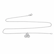 Collana con ciondolo - 18 carati Oro bianco - 0.87ct. tw. Diamante (Naturale)