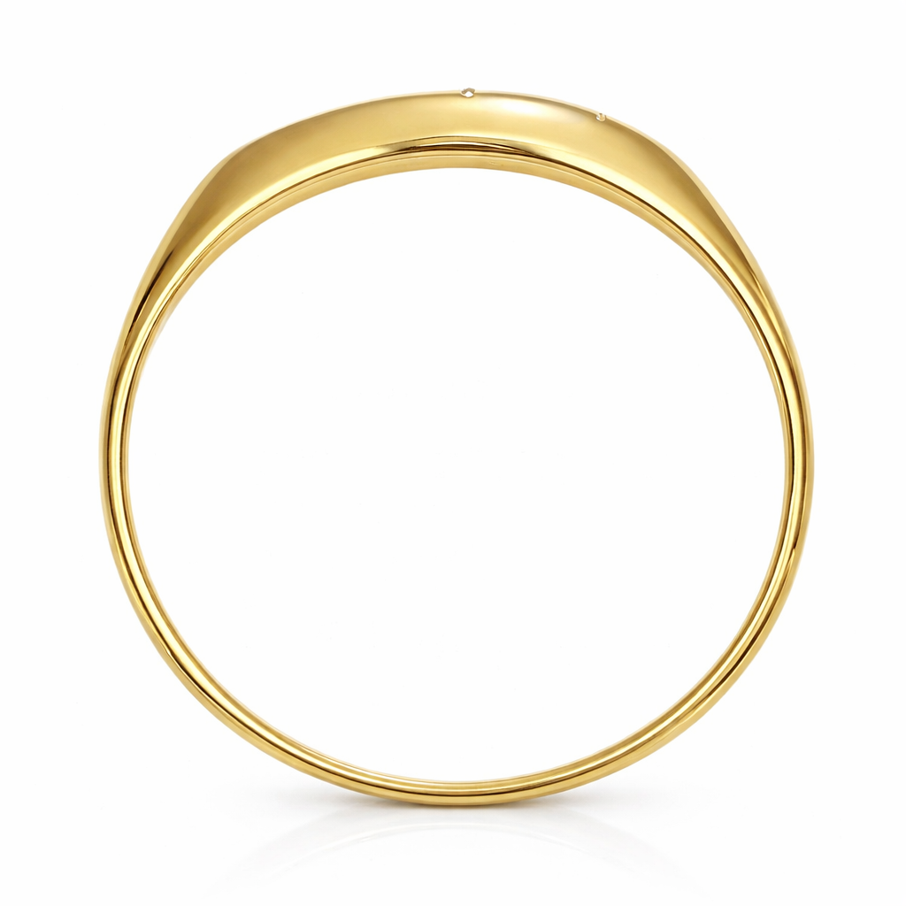 Anello - 18 carati Oro bianco, Oro giallo - 0.03ct. tw. Diamante (Naturale)