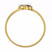 Anello - 18 carati Oro giallo, Oro rosa, Oro bianco - 0.23ct. tw. Rubino - Diamante