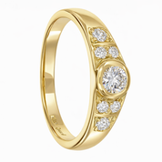 Anello - 18 carati Oro giallo - 0.44ct. tw. Diamante (Naturale)