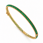 Bracciale - 18 carati Oro giallo - 8.00ct. tw. Smeraldo - Made in Italy - Handmade