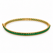 Bracciale - 18 carati Oro giallo - 8.00ct. tw. Smeraldo - Made in Italy - Handmade