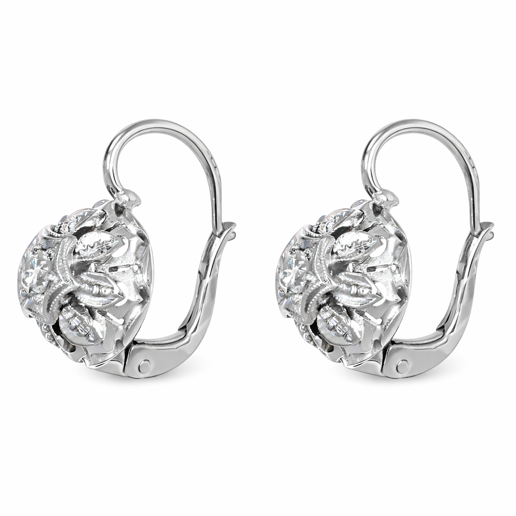 Orecchini - 18 carati Oro bianco - 0.16ct. tw. Diamante (Naturale)
