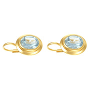 Orecchini - 18 carati Oro giallo - 3.60ct. tw. Acquamarina