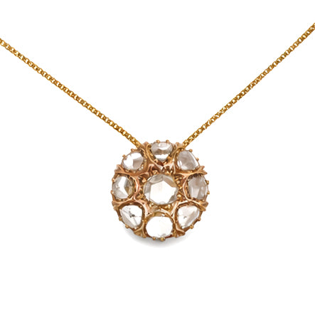 Collana con ciondolo - 18 carati Oro bianco - 1.05ct. tw. Diamante (Naturale)