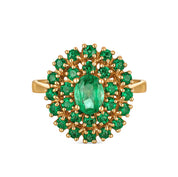 Anello - 18 carati Oro giallo - 1.79ct. tw. Smeraldo