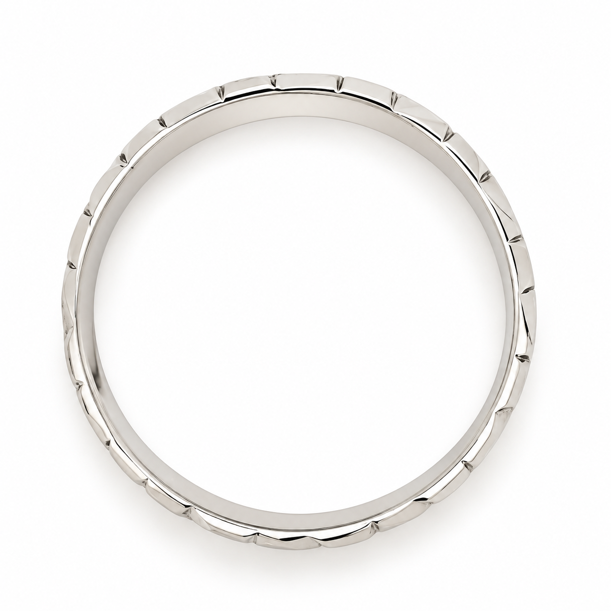 Anello - 18 carati Oro bianco - Made in Italy - Handmade