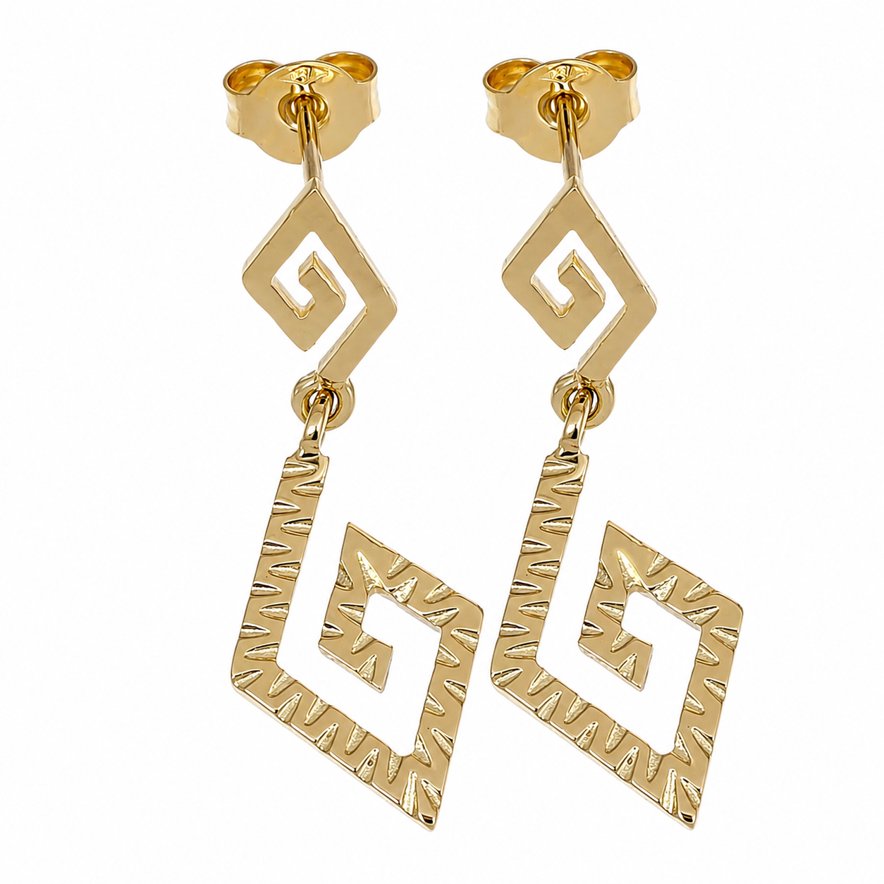 Orecchini - 18 carati Oro giallo - Made in Italy - Handmade