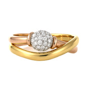 Anello - 18 carati Oro bianco, Oro giallo, Oro rosa - 0.22ct. tw. Diamante (Naturale)