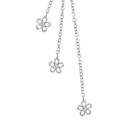 Collana con ciondolo - 18 carati Oro bianco - 0.12ct. tw. Diamante (Naturale)